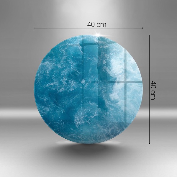 Posavaso de vidrio para velas Agua azul