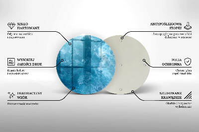 Posavaso de vidrio para velas Agua azul