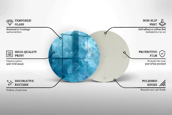 Posavaso de vidrio para velas Agua azul