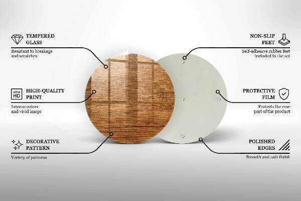 Posavaso de vidrio para velas funerarias Textura de tablero de madera