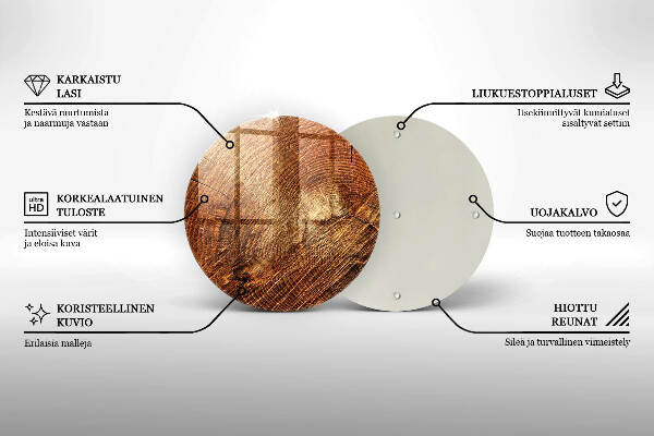 Posavaso de vidrio para velas Anillos de madera de los árboles