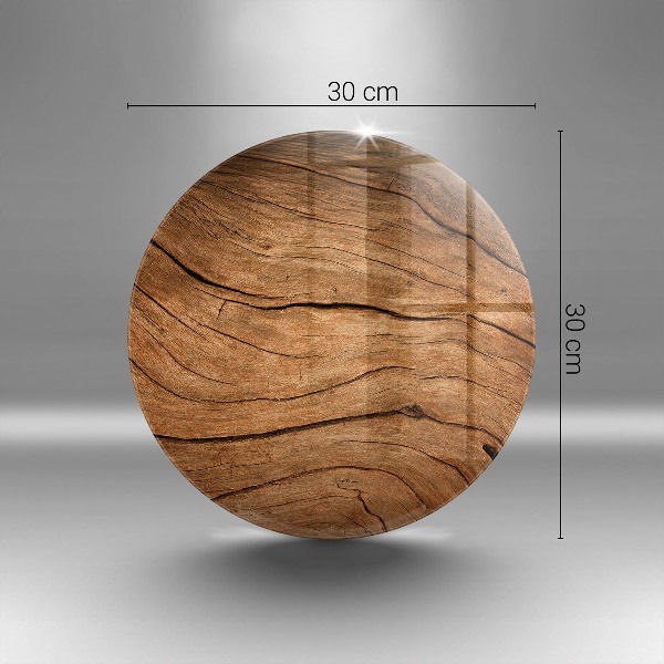 Posavaso de vidrio para velas Textura de tablón de madera