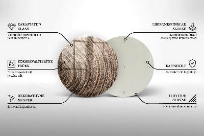 Posavaso de vidrio para velas Anillos de madera de los árboles