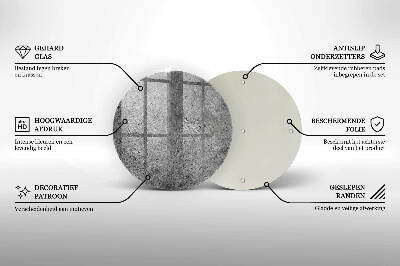 Posavaso de vidrio para velas funerarias Textura de piedra de hormigón