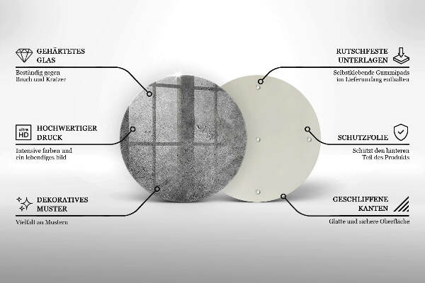 Posavaso de vidrio para velas funerarias Textura de piedra de hormigón