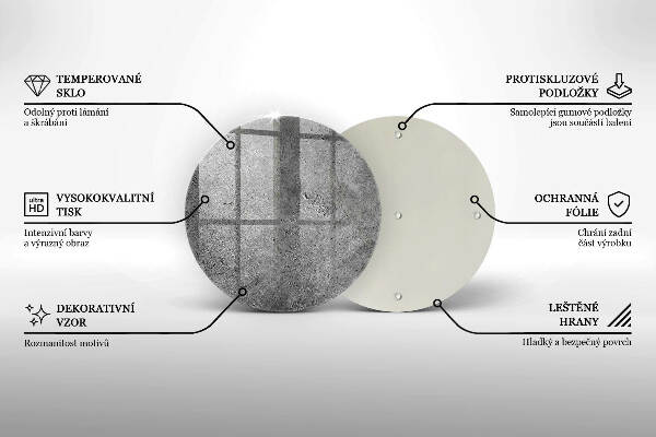 Posavaso de vidrio para velas funerarias Textura de piedra de hormigón
