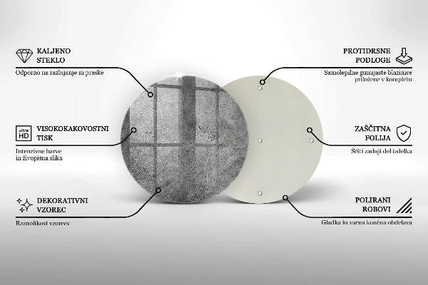 Posavaso de vidrio para velas funerarias Textura de piedra de hormigón