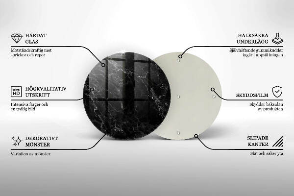 Posavaso de vidrio para velas Mármol elegante