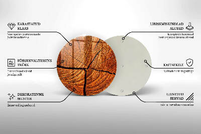 Posavaso de vidrio para velas Estructura del tronco de madera