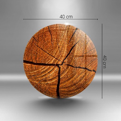 Posavaso de vidrio para velas Estructura del tronco de madera