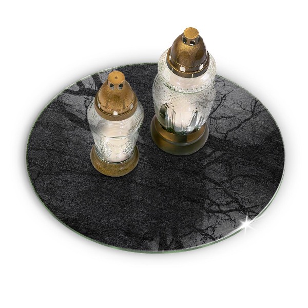 Posavaso de vidrio para velas Textura de piedra