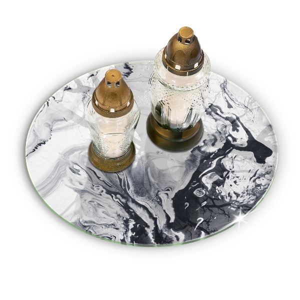 Posavaso de vidrio para velas Abstracción de tinta