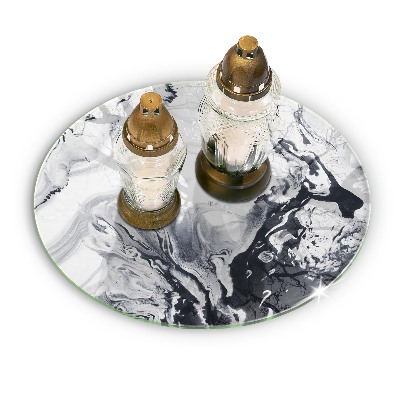 Posavaso de vidrio para velas Abstracción de tinta