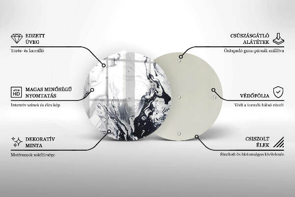 Posavaso de vidrio para velas Abstracción de tinta