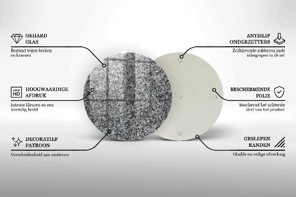 Posavaso de vidrio para velas funerarias Textura de piedra