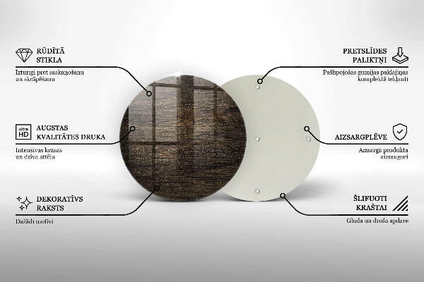 Posavaso de vidrio para velas funerarias Textura de madera de corteza