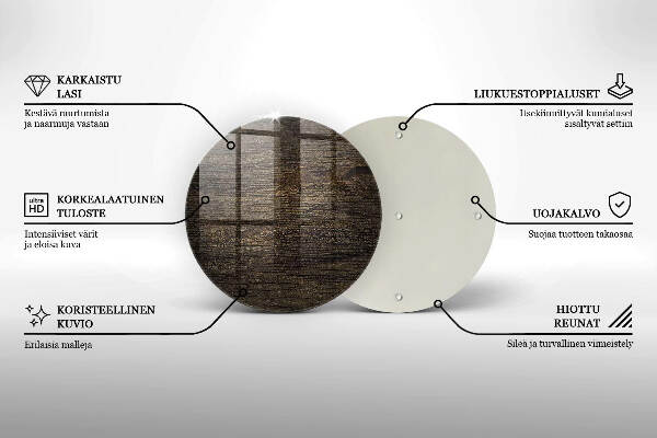 Posavaso de vidrio para velas funerarias Textura de madera de corteza