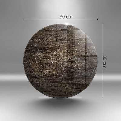 Posavaso de vidrio para velas funerarias Textura de madera de corteza