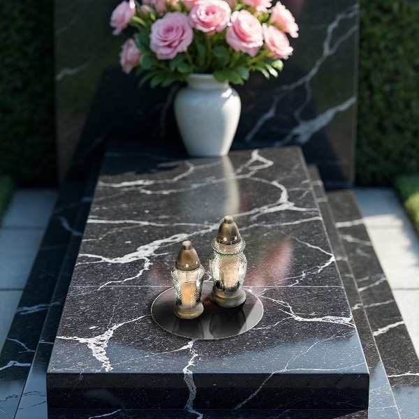 Posavaso de vidrio para velas funerarias Textura de madera de corteza