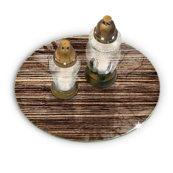 Posavaso de vidrio para velas Textura de madera