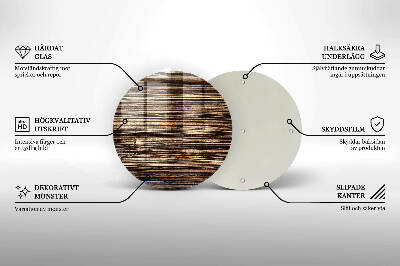 Posavaso de vidrio para velas Textura de madera