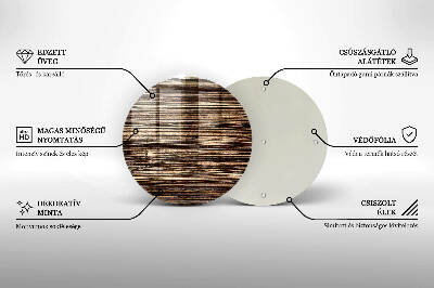 Posavaso de vidrio para velas Textura de madera