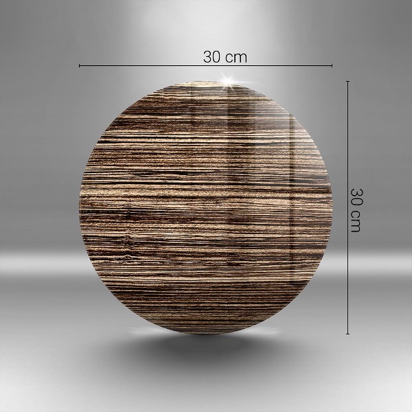 Posavaso de vidrio para velas Textura de madera