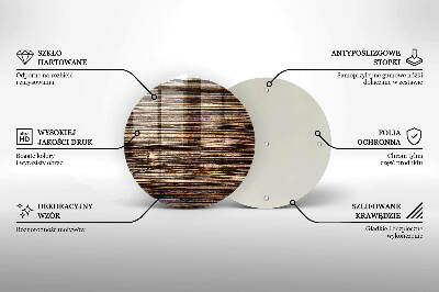 Posavaso de vidrio para velas Textura de madera