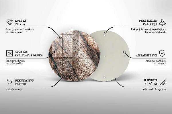 Posavaso de vidrio para velas funerarias Estructura de madera