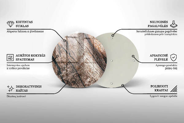 Posavaso de vidrio para velas funerarias Estructura de madera