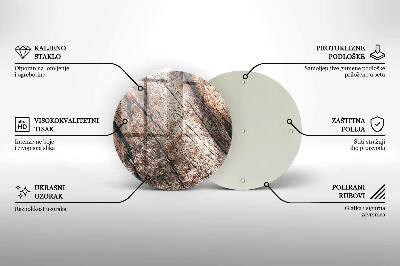 Posavaso de vidrio para velas funerarias Estructura de madera