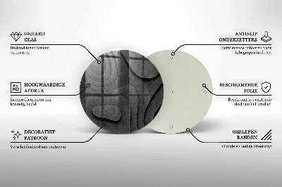 Posavaso de vidrio para velas Formas de piedra 3D