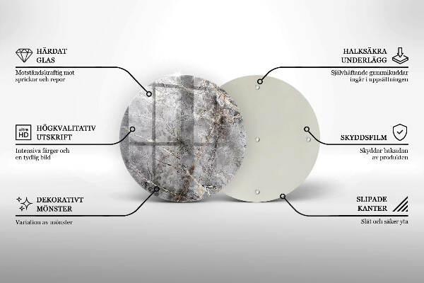 Posavaso de vidrio para velas funerarias Textura de piedra