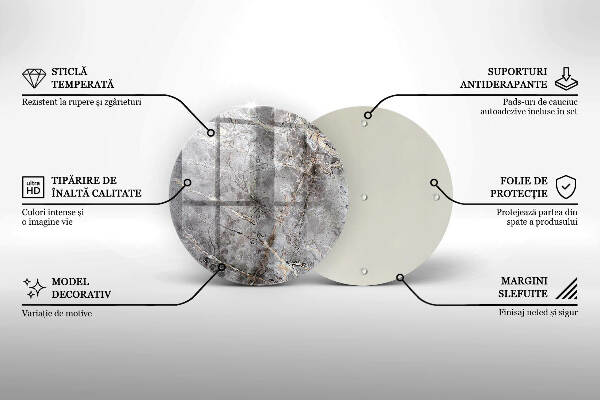 Posavaso de vidrio para velas funerarias Textura de piedra