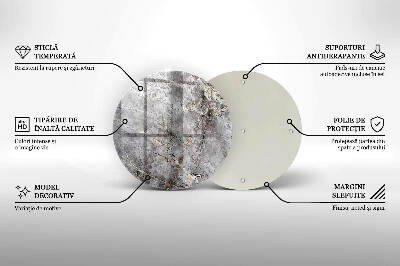 Posavaso de vidrio para velas funerarias Textura de piedra