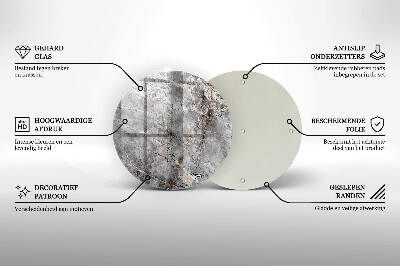 Posavaso de vidrio para velas funerarias Textura de piedra