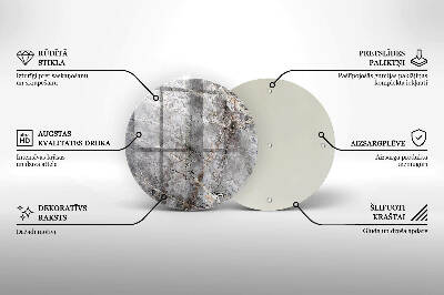 Posavaso de vidrio para velas funerarias Textura de piedra