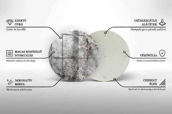 Posavaso de vidrio para velas funerarias Textura de piedra