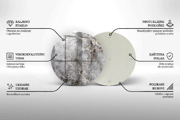 Posavaso de vidrio para velas funerarias Textura de piedra