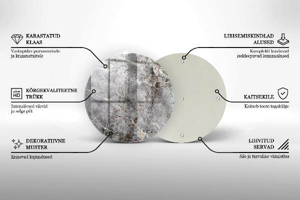 Posavaso de vidrio para velas funerarias Textura de piedra