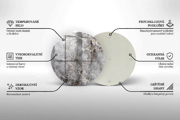 Posavaso de vidrio para velas funerarias Textura de piedra