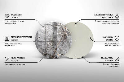 Posavaso de vidrio para velas funerarias Textura de piedra