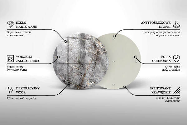 Posavaso de vidrio para velas funerarias Textura de piedra