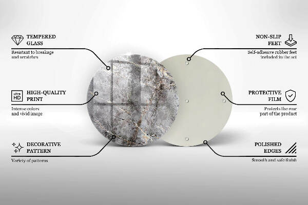 Posavaso de vidrio para velas funerarias Textura de piedra