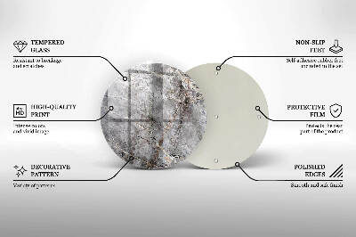 Posavaso de vidrio para velas funerarias Textura de piedra