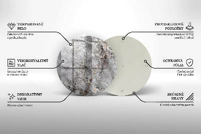 Posavaso de vidrio para velas funerarias Textura de piedra