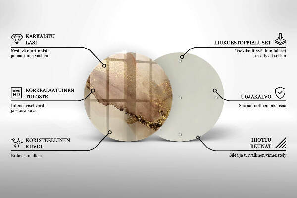 Posavaso de vidrio para velas Oro abstracto