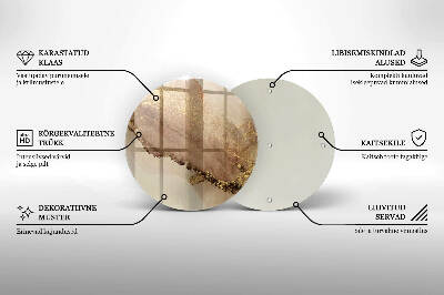 Posavaso de vidrio para velas Oro abstracto