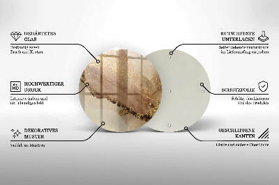 Posavaso de vidrio para velas Oro abstracto