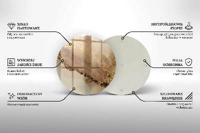 Posavaso de vidrio para velas Oro abstracto